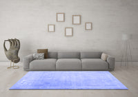 Machine Washable Abstract Blue Contemporary Rug, wshcon608blu