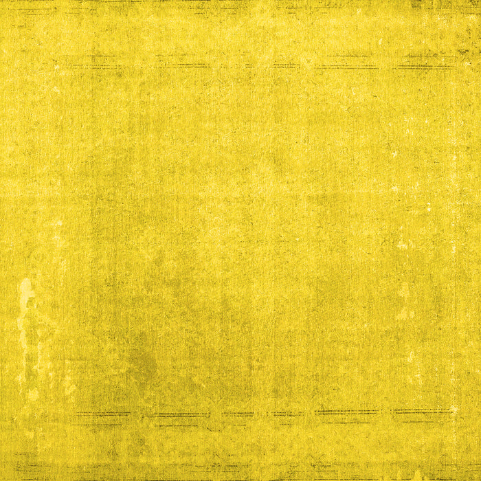 Square Abstract Yellow Contemporary Rug, con608yw