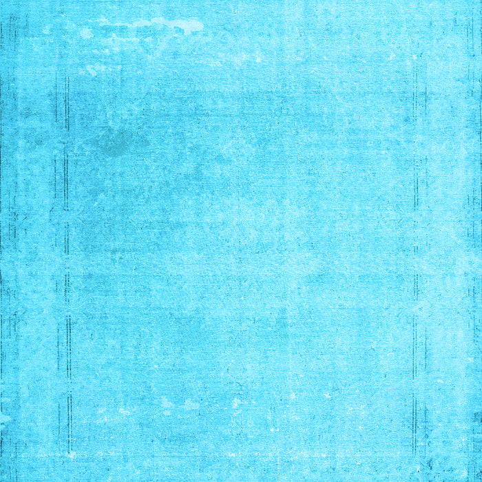 Square Machine Washable Abstract Light Blue Contemporary Rug, wshcon608lblu