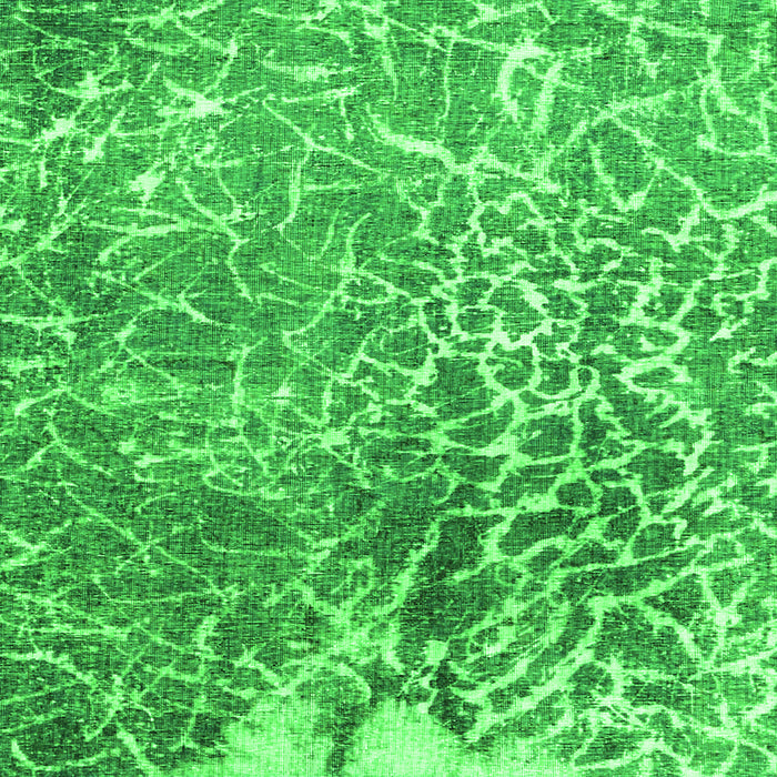 Round Machine Washable Abstract Green Contemporary Area Rugs, wshcon609grn