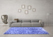 Machine Washable Abstract Blue Contemporary Rug in a Living Room, wshcon609blu