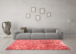 Contemporary Red Washable Rugs