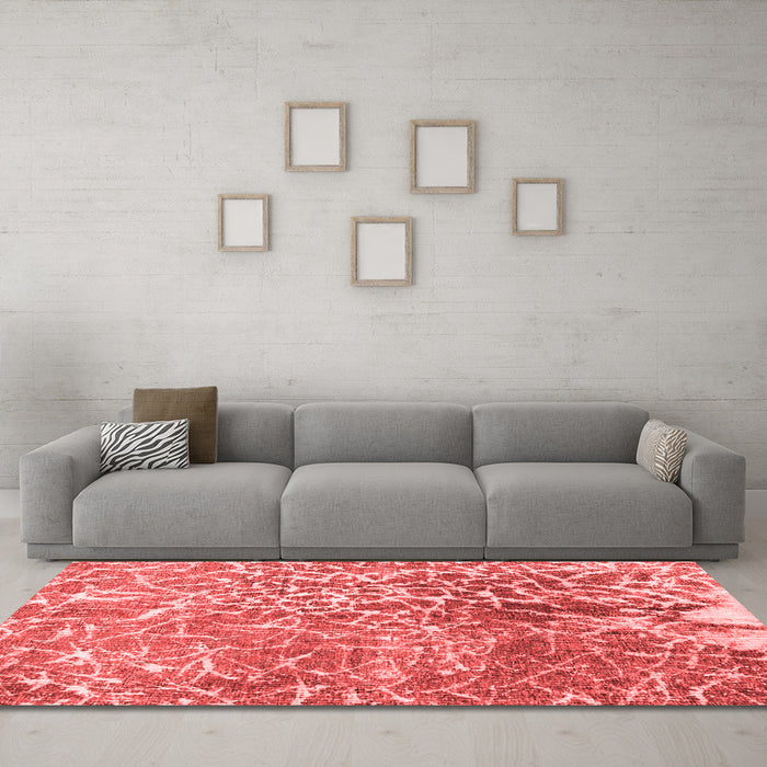 Contemporary Red Washable Rugs