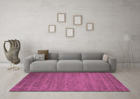 Machine Washable Abstract Pink Contemporary Rug, wshcon60pnk