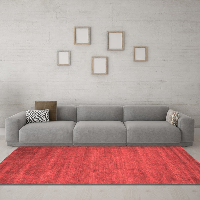 Contemporary Red Washable Rugs