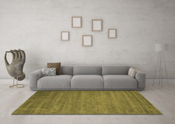 Machine Washable Abstract Brown Contemporary Rug in a Living Room,, wshcon60brn