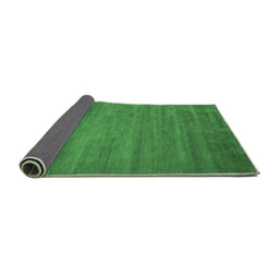 Sideview of Abstract Emerald Green Contemporary Rug, con60emgrn