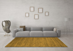 Machine Washable Abstract Orange Contemporary Area Rugs in a Living Room, wshcon60org
