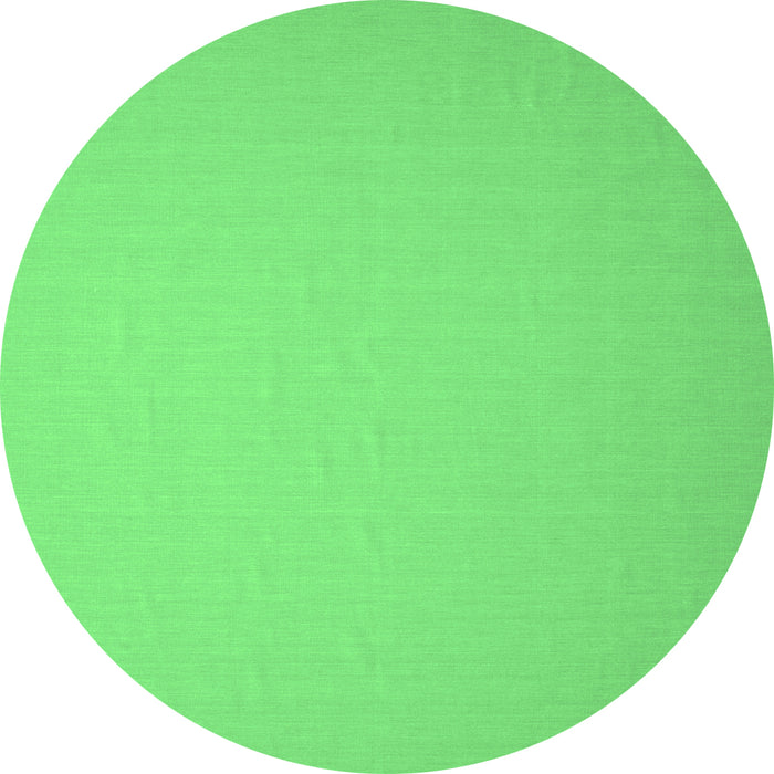 Round Abstract Emerald Green Contemporary Rug, con610emgrn