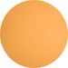 Square Abstract Orange Contemporary Rug, con610org