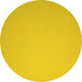 Round Abstract Yellow Contemporary Rug, con610yw