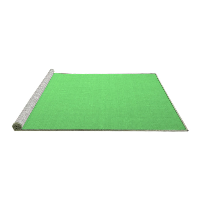 Sideview of Machine Washable Abstract Emerald Green Contemporary Area Rugs, wshcon610emgrn