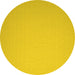 Round Machine Washable Abstract Yellow Contemporary Rug, wshcon610yw