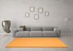 Machine Washable Abstract Orange Contemporary Area Rugs in a Living Room, wshcon610org