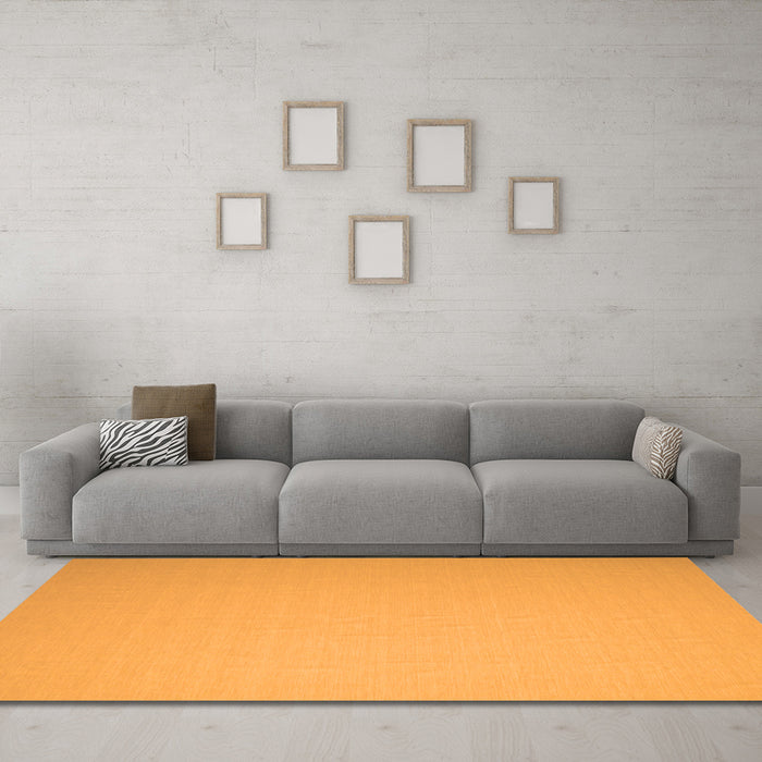 Machine Washable Abstract Orange Contemporary Area Rugs in a Living Room, wshcon610org