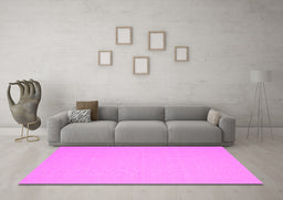 Machine Washable Abstract Pink Contemporary Rug in a Living Room, wshcon611pnk