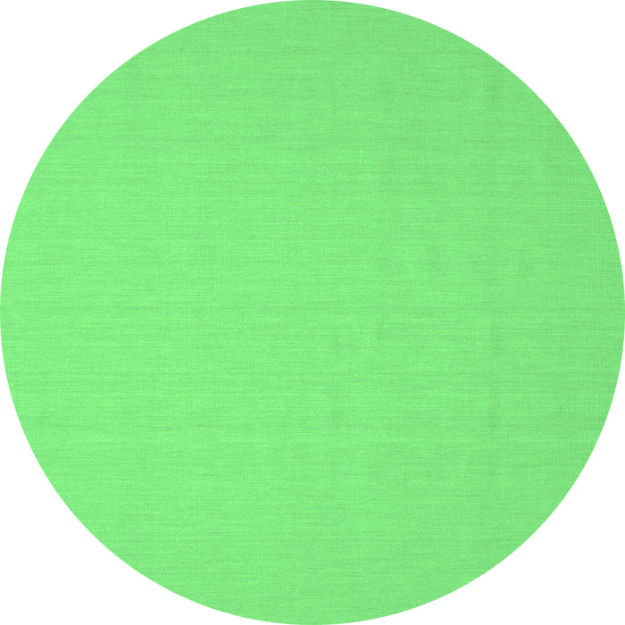 Round Machine Washable Abstract Emerald Green Contemporary Area Rugs, wshcon611emgrn