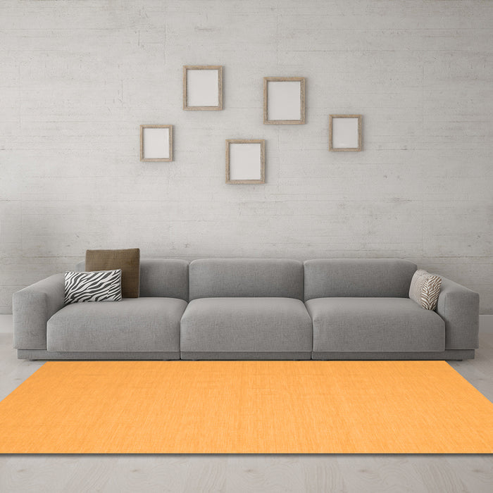 Machine Washable Abstract Orange Contemporary Area Rugs in a Living Room, wshcon611org