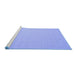 Sideview of Machine Washable Abstract Blue Contemporary Rug, wshcon611blu