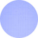 Round Abstract Blue Contemporary Rug, con611blu