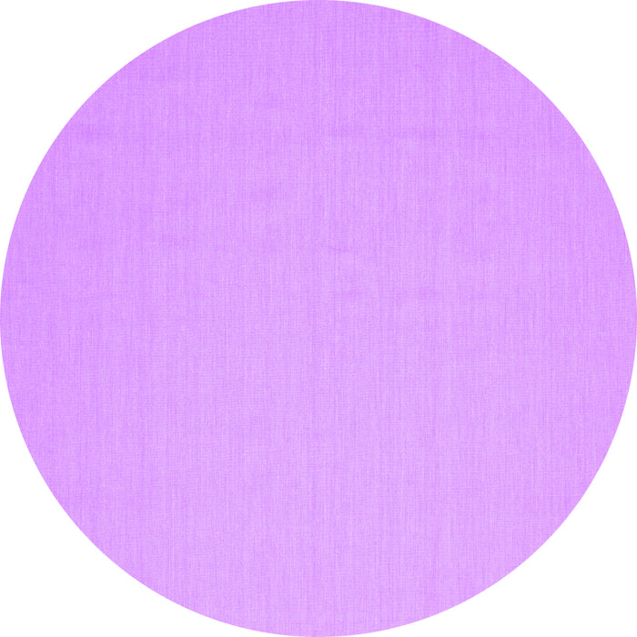 Round Abstract Purple Contemporary Rug, con611pur