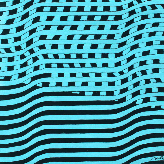 Square Machine Washable Abstract Light Blue Contemporary Rug, wshcon612lblu