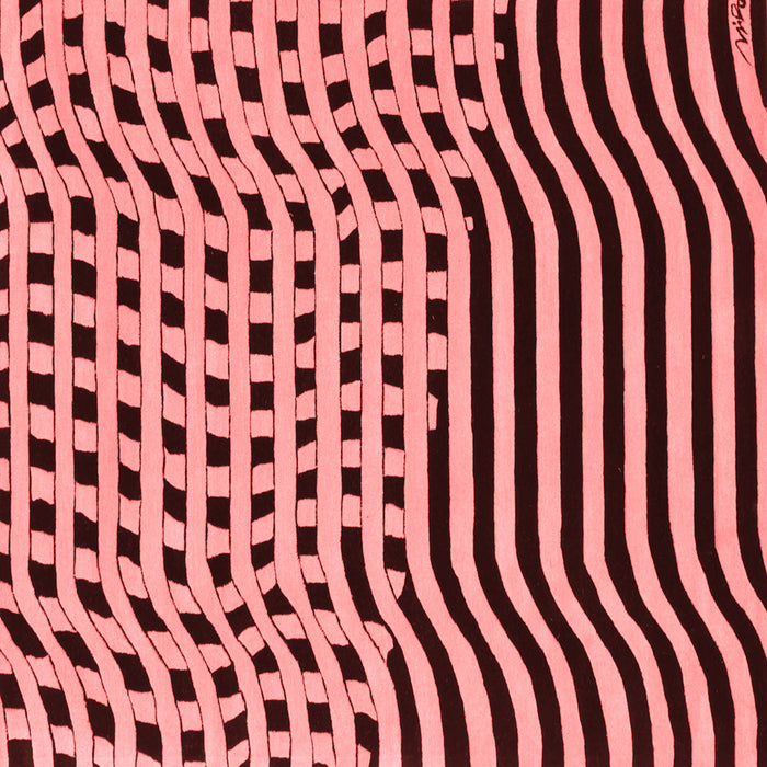 Machine Washable Abstract Red Contemporary Rug, wshcon612red