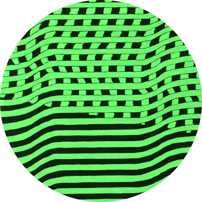 Machine Washable Abstract Green Contemporary Area Rugs, wshcon612grn