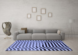 Machine Washable Abstract Blue Contemporary Rug in a Living Room, wshcon612blu