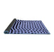 Sideview of Abstract Blue Contemporary Rug, con612blu