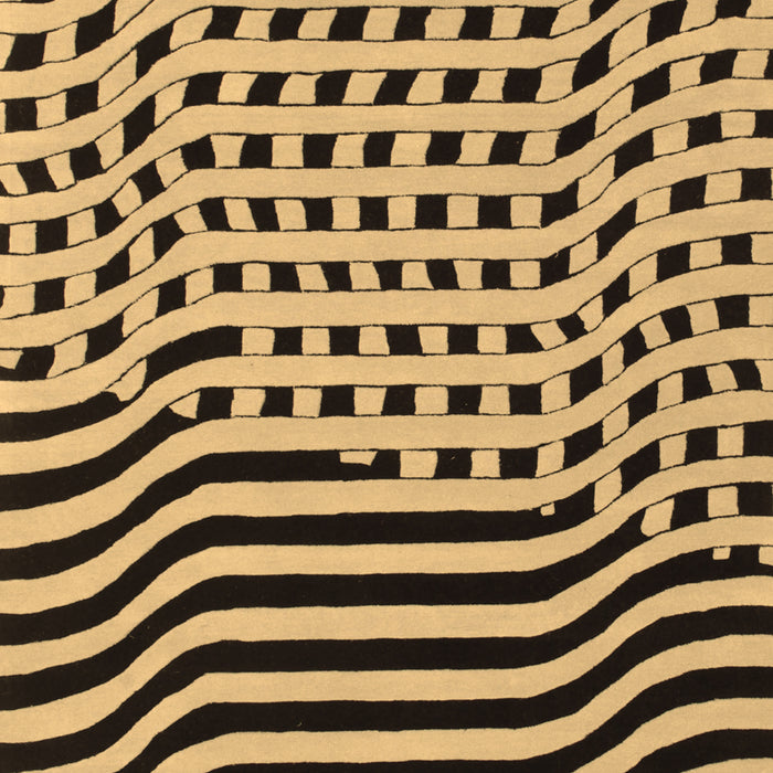 Machine Washable Abstract Brown Contemporary Rug, wshcon612brn