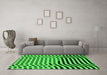 Machine Washable Abstract Green Contemporary Area Rugs in a Living Room,, wshcon612grn