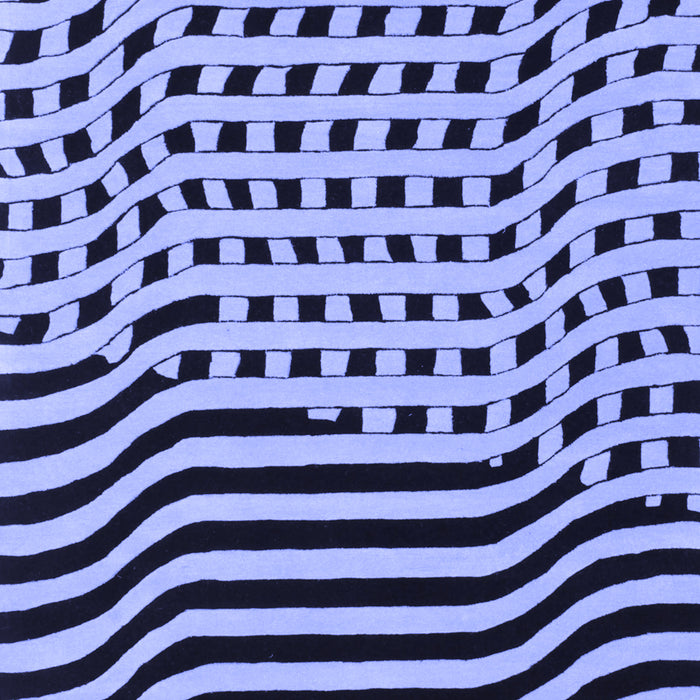 Abstract Blue Contemporary Rug, con612blu