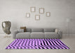 Machine Washable Abstract Purple Contemporary Area Rugs in a Living Room, wshcon612pur