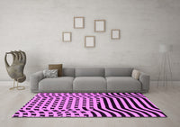 Machine Washable Abstract Pink Contemporary Rug, wshcon612pnk