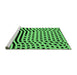 Sideview of Machine Washable Abstract Emerald Green Contemporary Area Rugs, wshcon612emgrn