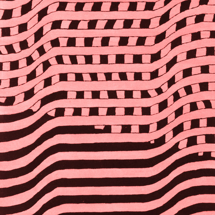 Machine Washable Abstract Red Contemporary Rug, wshcon612red