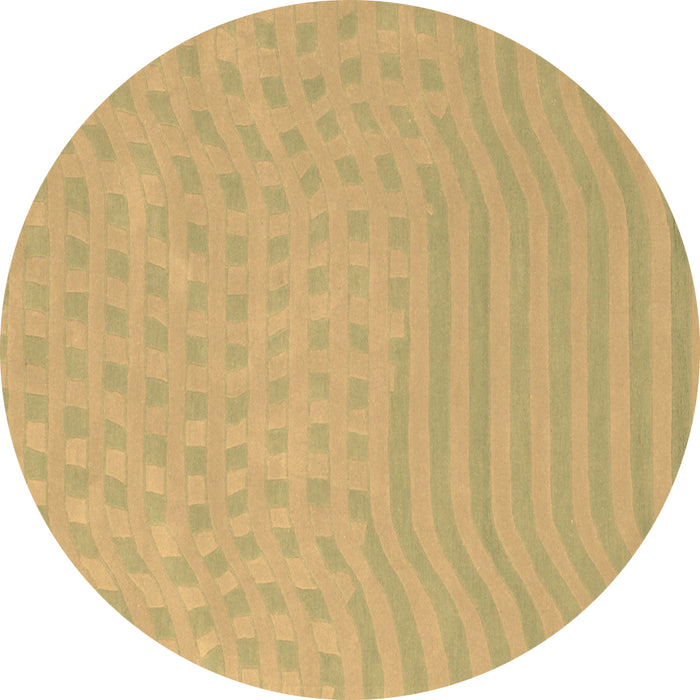 Round Machine Washable Abstract Brown Contemporary Rug, wshcon613brn