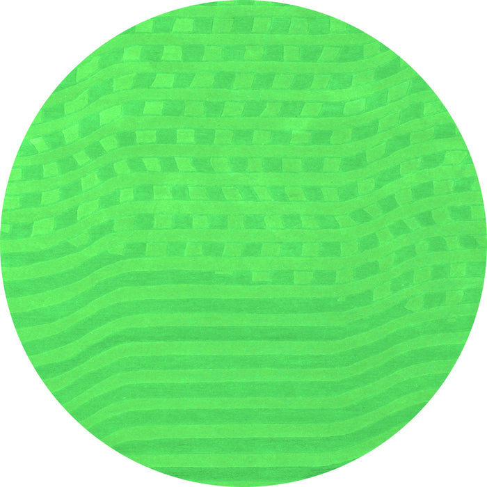 Square Abstract Green Contemporary Rug, con613grn