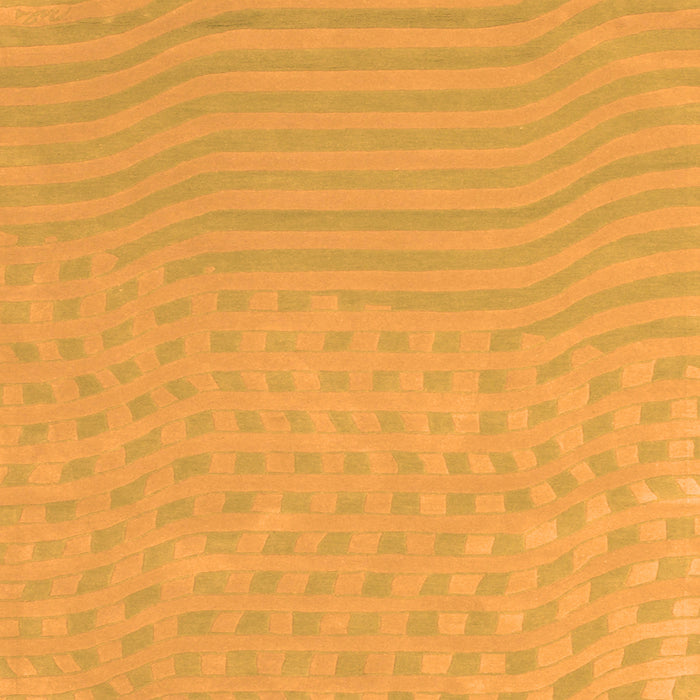 Serging Thickness of Abstract Orange Contemporary Rug, con613org