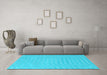 Machine Washable Abstract Light Blue Contemporary Rug in a Living Room, wshcon613lblu