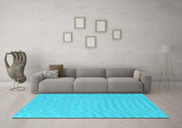 Machine Washable Abstract Light Blue Contemporary Rug, wshcon613lblu