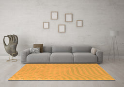 Machine Washable Abstract Orange Contemporary Area Rugs in a Living Room, wshcon613org