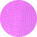 Round Abstract Pink Contemporary Rug, con613pnk