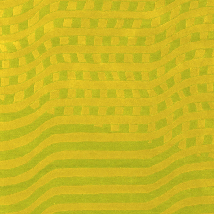 Abstract Yellow Contemporary Rug, con613yw