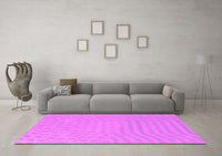 Machine Washable Abstract Pink Contemporary Rug, wshcon613pnk