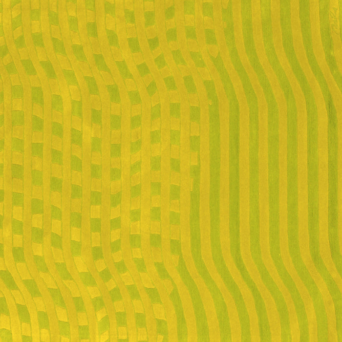 Square Machine Washable Abstract Yellow Contemporary Rug, wshcon613yw