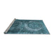 Sideview of Machine Washable Persian Light Blue Bohemian Rug, wshcon614lblu