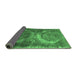 Sideview of Persian Emerald Green Bohemian Rug, con614emgrn