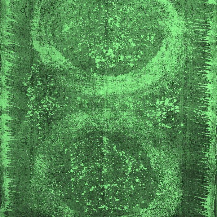 Machine Washable Persian Emerald Green Bohemian Area Rugs, wshcon614emgrn